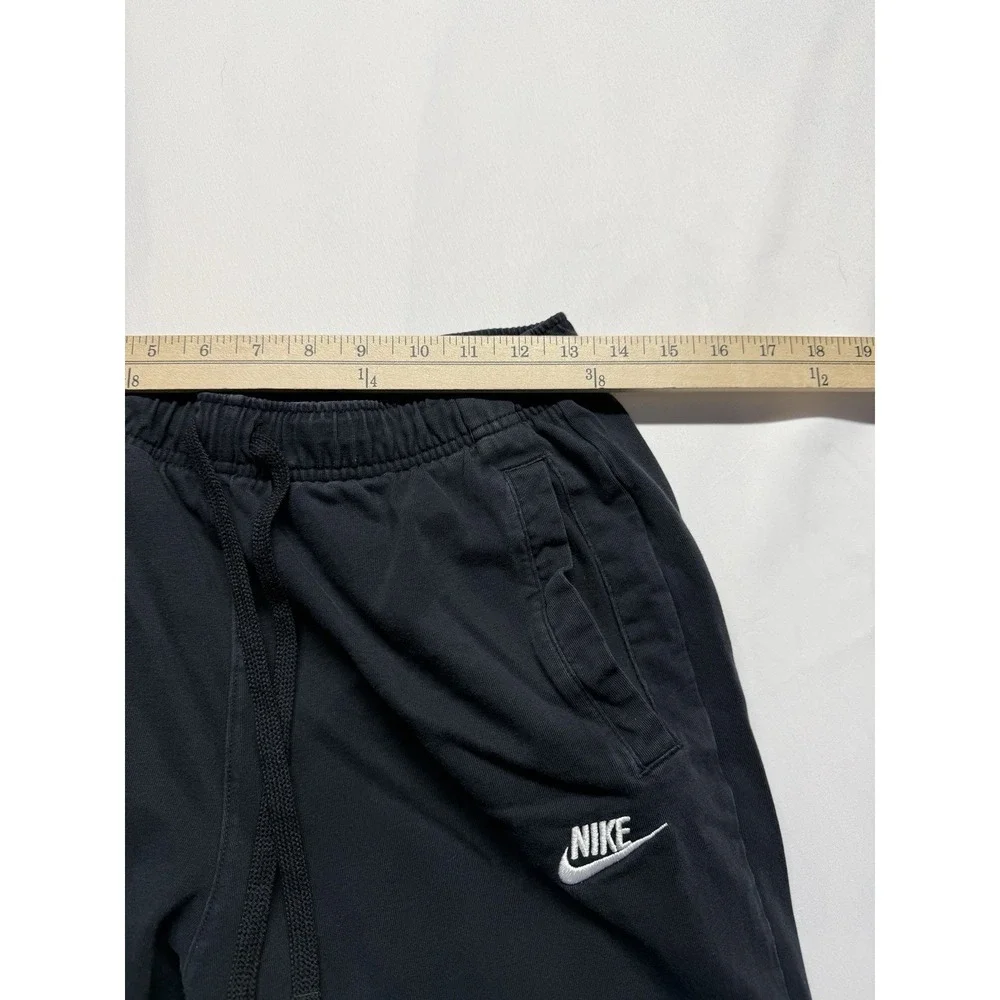Nike Sportswear Club Jogger Pants Mens Small Black Cotton Tapered Leg Athleisure